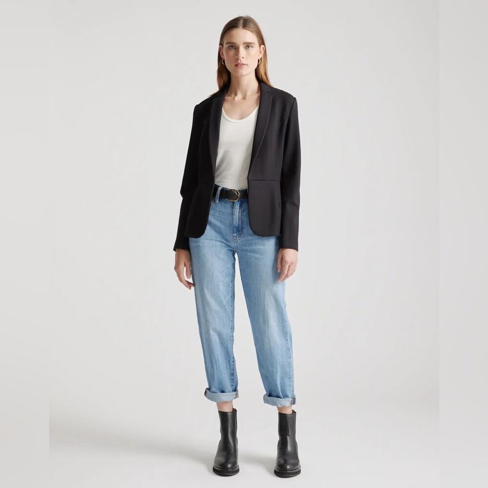 Quince Ultra Stretch Ponte Blazer in Black Women’s size extra small XS